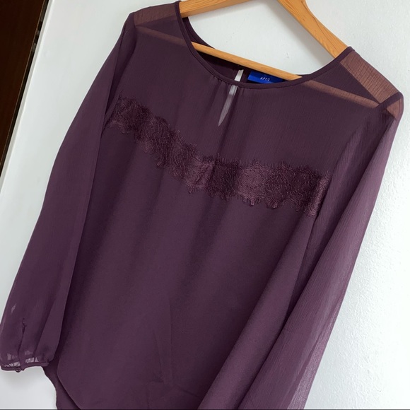 Apt. 9 Women's Purple Blouse - Picture 5 of 11